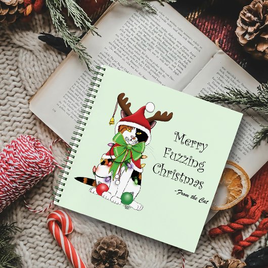 おもしろいクリスマス猫 ノートブック