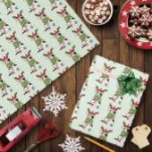 おもしろいクリスマス猫 ラッピングペーパー