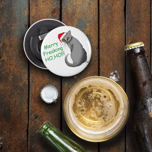 おもしろいクリスマス猫 栓抜き