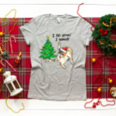 おもしろいクリスマス猫 Tシャツ