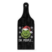 おもしろいクリスマス猫Ew人々Meowy猫好き カッティングボード (正面)