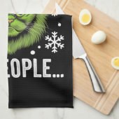 おもしろいクリスマス猫Ew人々Meowy猫好き キッチンタオル (四つ折り)