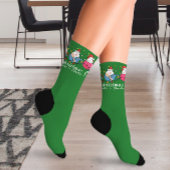 おもしろいクリスマス猫Iモノグラムのクリスマスパーティー ソックス