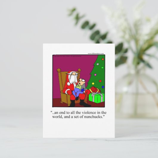 おもしろいクリスマス用はがき シーズンポストカード (スタンド正面)