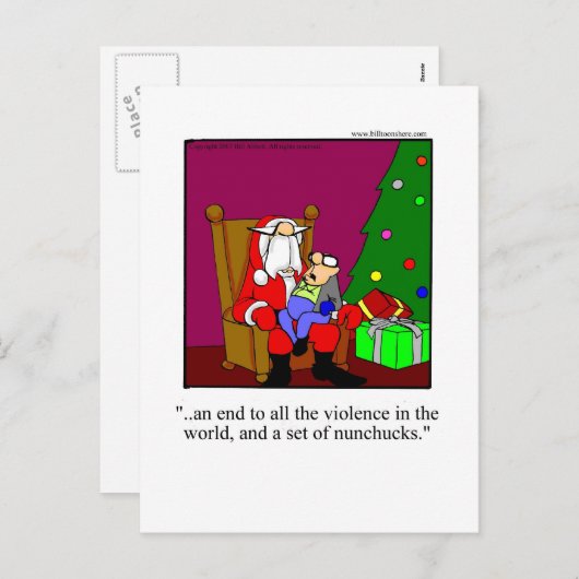 おもしろいクリスマス用はがき シーズンポストカード (正面/裏面)