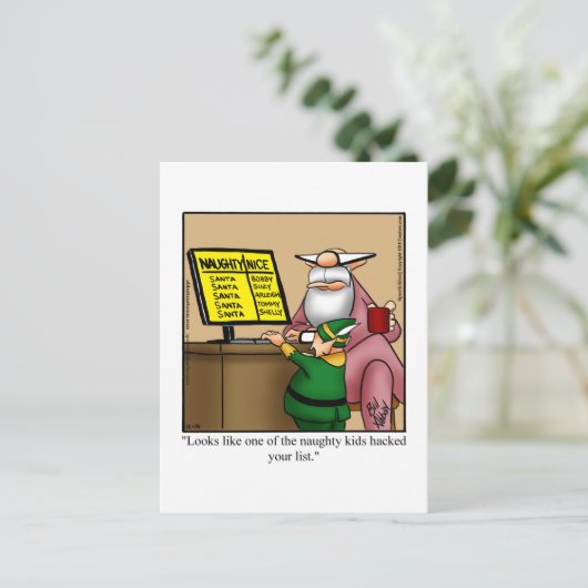 おもしろいクリスマス用はがき シーズンポストカード (スタンド正面)