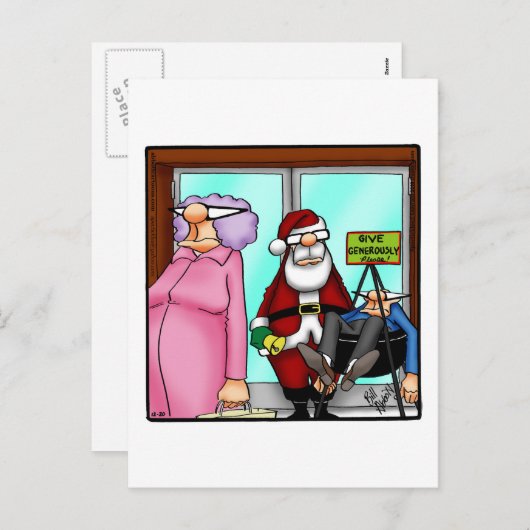 おもしろいクリスマス用はがき シーズンポストカード (正面/裏面)