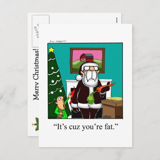 おもしろいクリスマス用はがき シーズンポストカード (正面/裏面)