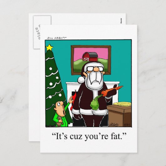 おもしろいクリスマス用はがき シーズンポストカード (正面/裏面)