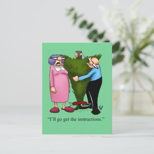 おもしろいクリスマス用はがき シーズンポストカード (スタンド正面)