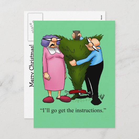 おもしろいクリスマス用はがき シーズンポストカード (正面/裏面)