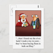 おもしろいクリスマス用はがき ポストカード (正面/裏面)