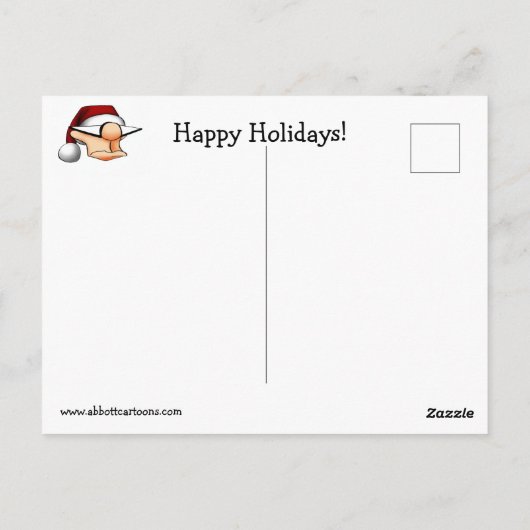 おもしろいクリスマス用はがき ポストカード (裏面)