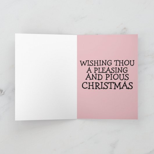 おもしろいクリスマス用艶消しカード カード (内部)