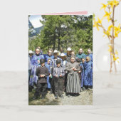 おもしろいクリスマス用艶消しカード カード (黄色い花)