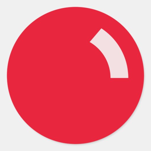 おもしろいクリスマス白熱［赤熱］光を放つ赤鼻ステッカー ラウンドシール (正面)