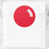 おもしろいクリスマス白熱［赤熱］光を放つ赤鼻ステッカー ラウンドシール (バッグ)