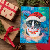 おもしろいクリスマス白黒猫クリスマス ジグソーパズル