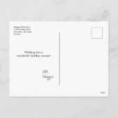 おもしろいクリスマス目覚めるクリスマスまばたきだ シーズンポストカード (裏面)