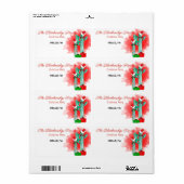 おもしろいクリスマス紙ラベル名タグ ラベル (フルシート)