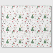 おもしろいクリスマス羊ラッピング紙 ラッピングペーパー (フラット)