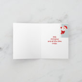 おもしろいクリスマス考えユール（キリスト降誕祭）サンタ・スウィートアート カード (内部)