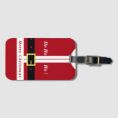 おもしろいクリスマス荷物タグサンタギフト ラゲッジタグ (正面横)