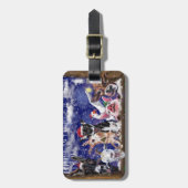 おもしろいクリスマス荷物タグハッピーファーム動物 ラゲッジタグ (正面縦)