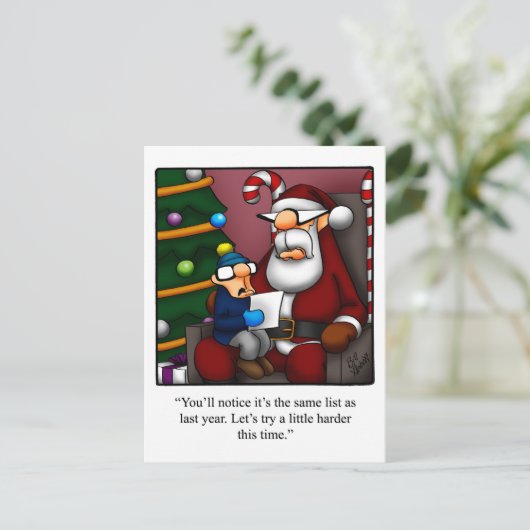 おもしろいクリスマス葉書 シーズンポストカード (スタンド正面)