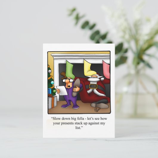 おもしろいクリスマス葉書 ポストカード (スタンド正面)