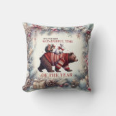 おもしろいクリスマス装飾用クッション大人と子供 クッション (正面)