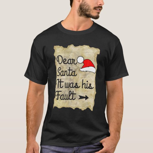 おもしろいクリスマス親愛カップルSanta彼の窮地だった Tシャツ (正面)