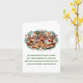 おもしろいクリスマス詩かわいいトナカイ カード (黄色い花)