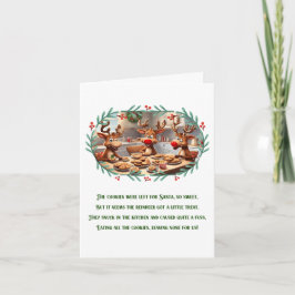 おもしろいクリスマス詩かわいいトナカイ カード