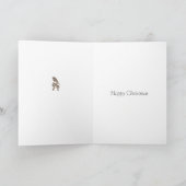 おもしろいクリスマス詩ロビンとクリスマスツリーカード シーズンカード (内部)