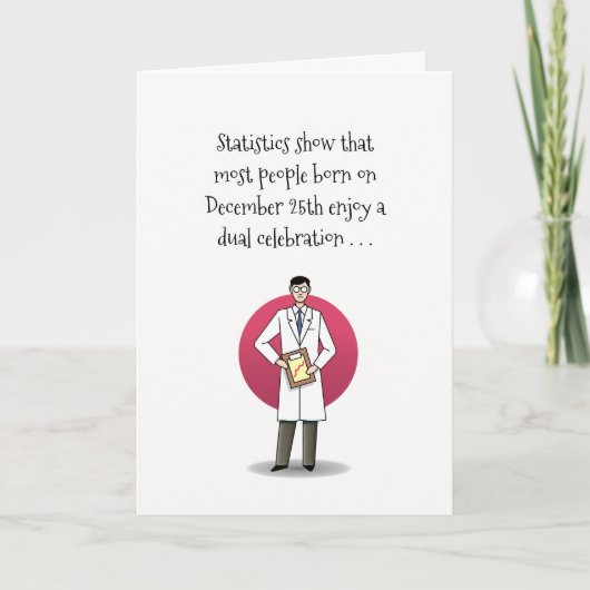 おもしろいクリスマス誕生日ホリデーカード シーズンカード (正面)