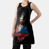 おもしろいクリスマス誕生日少年 エプロン (インサイチュ)