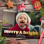 おもしろいクリスマス誕生発表ゴールドフォイルカード 箔シーズンカード