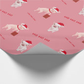 おもしろいクリスマス豚のギフトラップ ラッピングペーパー (角)