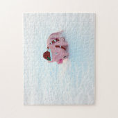 おもしろいクリスマス豚パズル! ジグソーパズル (縦)