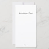 おもしろいクリスマス赤い緑のティンセル写真 シーズンカード (裏面)