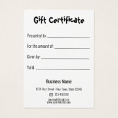 おもしろいクリスマス赤ノーズのトナカイのギフトカード (裏面)