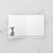おもしろいクリスマス赤ノーズのトナカイのホリデーカード シーズンカード (内部)