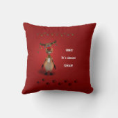 おもしろいクリスマス赤ノーズ・トナカイ クッション (裏面)