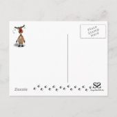 おもしろいクリスマス赤ノーズ・トナカイ シーズンポストカード (裏面)