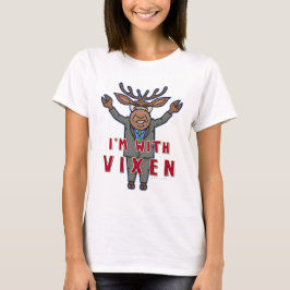 おもしろいクリスマス選挙私はVixen Reindeerと一緒 Tシャツ