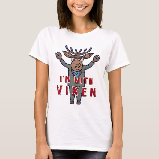 おもしろいクリスマス選挙私はVixen Reindeerと一緒 Tシャツ (正面)