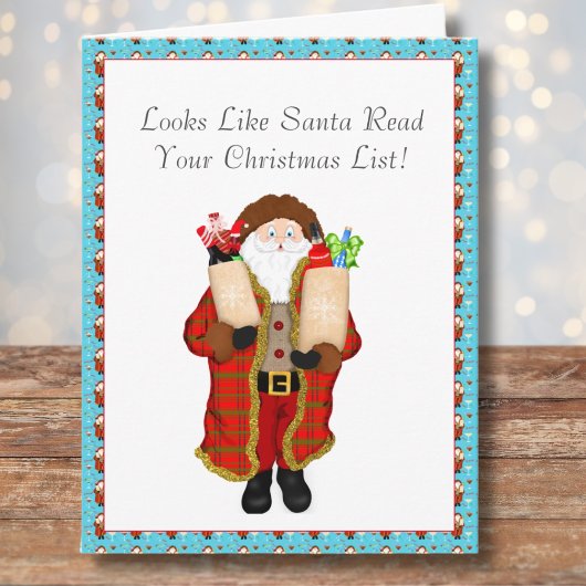 おもしろいクリスマス酒を持ってくるサンタ カード