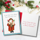 おもしろいクリスマス酒を持ってくるサンタ カード