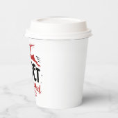 おもしろいクリスマス酒を飲む 紙コップ (左)